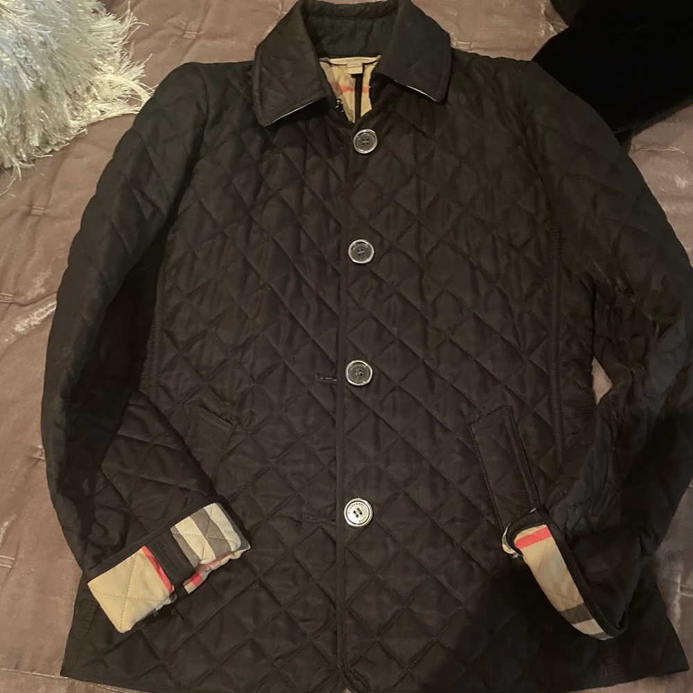 Black Burberry Brit jacket